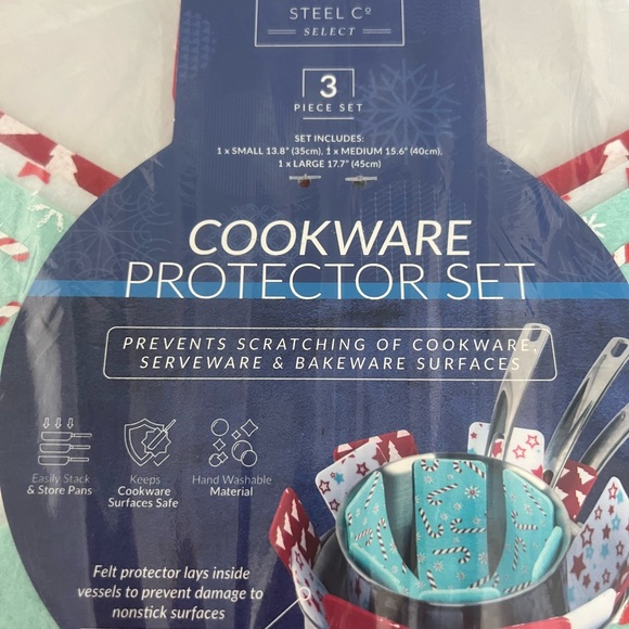 Core 3-Pc. Cookware Protectors Set Felt Protector Christmas - Picture 2 of 5